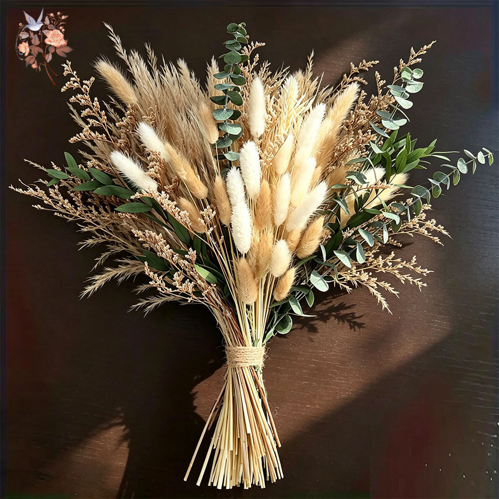 Eucalyptus Preserved - 80 pièces de fleurs séchées naturelles,
